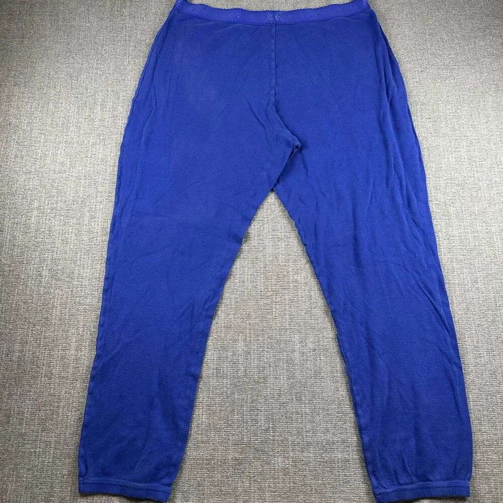 Savage X Fenty Cotton Jersey Sleep Pants Lounge Bottoms - Royal Blue